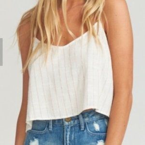 SHOW ME YOUR MUMU Women's Alexis Crop Top Spaghetti Strap Tank Size Medium
